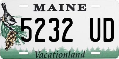 ME license plate 5232UD