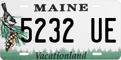 ME license plate 5232UE