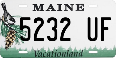 ME license plate 5232UF