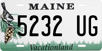 ME license plate 5232UG