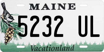 ME license plate 5232UL