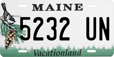 ME license plate 5232UN