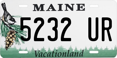 ME license plate 5232UR