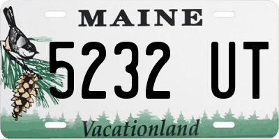 ME license plate 5232UT
