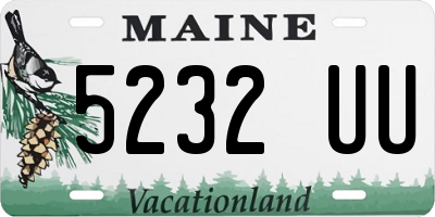 ME license plate 5232UU