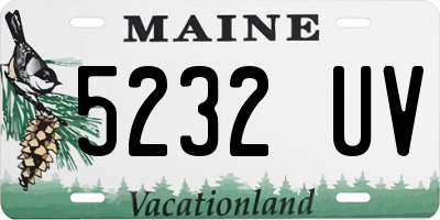ME license plate 5232UV