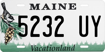 ME license plate 5232UY