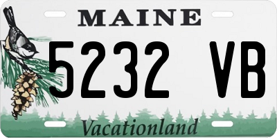 ME license plate 5232VB