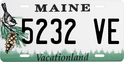 ME license plate 5232VE