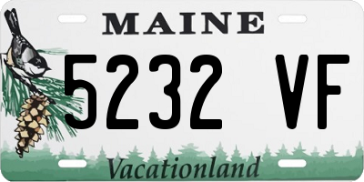 ME license plate 5232VF