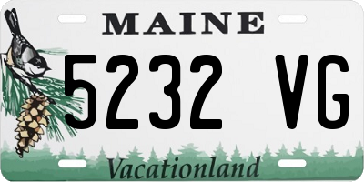 ME license plate 5232VG