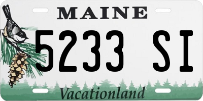 ME license plate 5233SI
