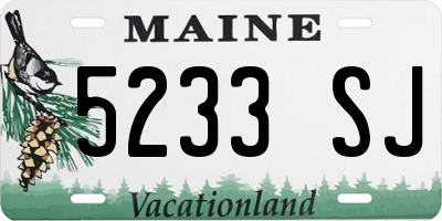 ME license plate 5233SJ