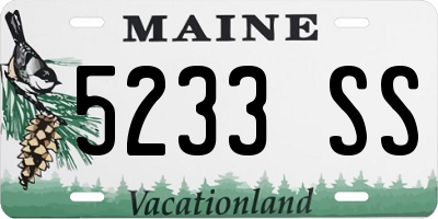 ME license plate 5233SS