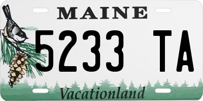 ME license plate 5233TA