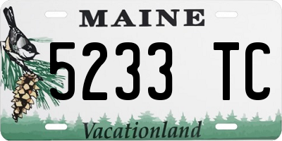 ME license plate 5233TC