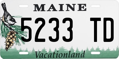 ME license plate 5233TD