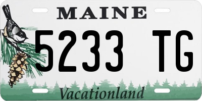 ME license plate 5233TG