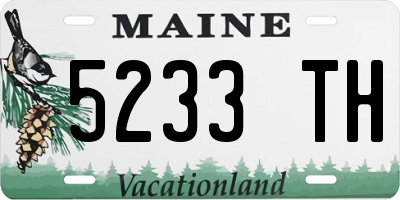 ME license plate 5233TH