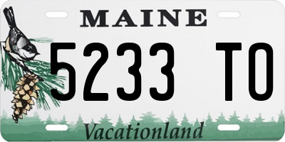 ME license plate 5233TO