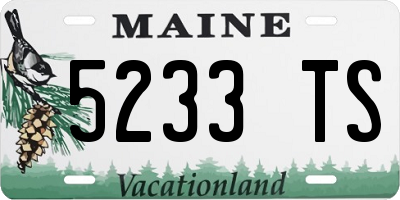 ME license plate 5233TS