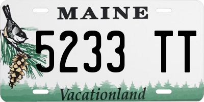 ME license plate 5233TT