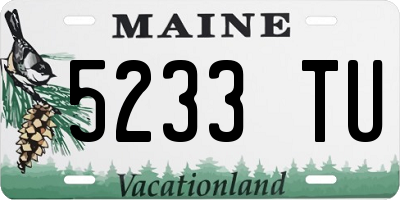 ME license plate 5233TU