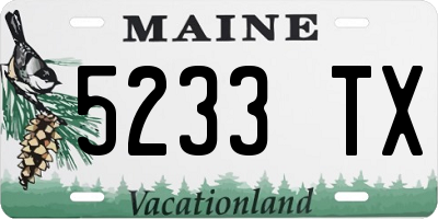 ME license plate 5233TX