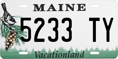 ME license plate 5233TY