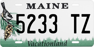 ME license plate 5233TZ