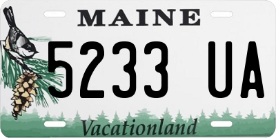 ME license plate 5233UA