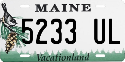 ME license plate 5233UL