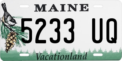 ME license plate 5233UQ