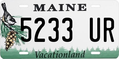 ME license plate 5233UR