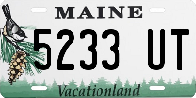 ME license plate 5233UT