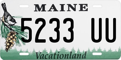 ME license plate 5233UU