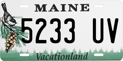 ME license plate 5233UV