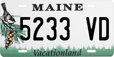 ME license plate 5233VD