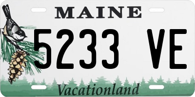 ME license plate 5233VE