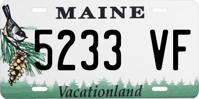 ME license plate 5233VF