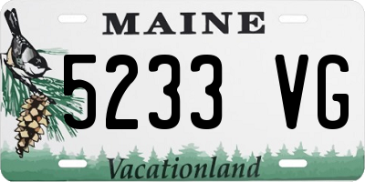 ME license plate 5233VG