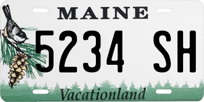 ME license plate 5234SH