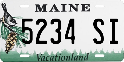 ME license plate 5234SI