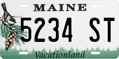 ME license plate 5234ST