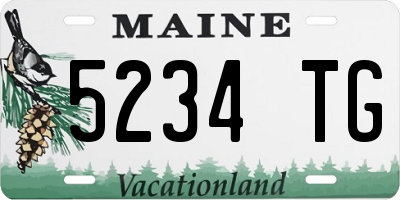 ME license plate 5234TG