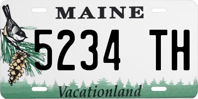 ME license plate 5234TH
