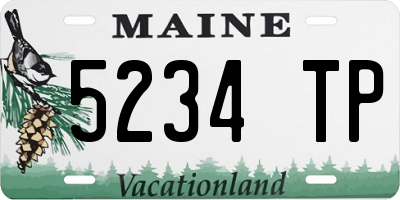 ME license plate 5234TP