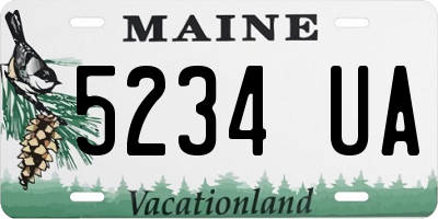 ME license plate 5234UA