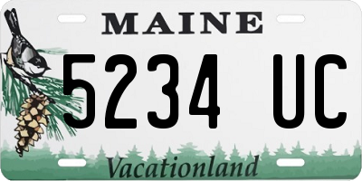 ME license plate 5234UC