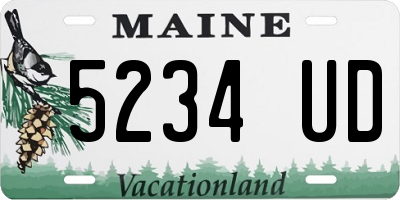 ME license plate 5234UD